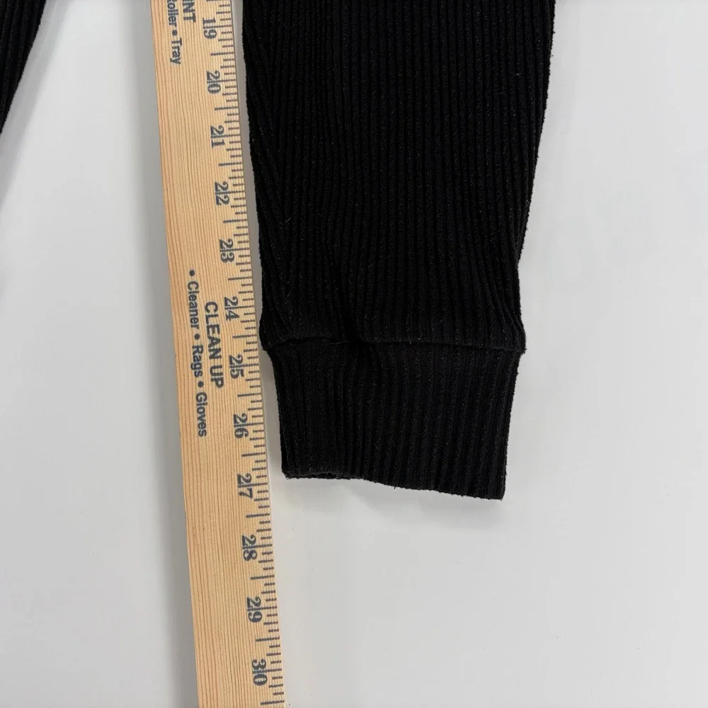 Alo Yoga Muse Ribbed Jogger Black W5784R Women Small Drawstring Lounge Pants